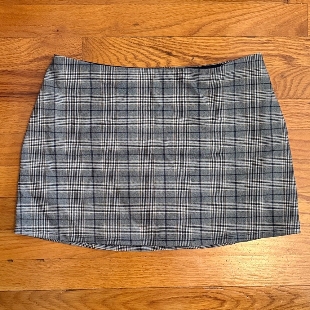 Urban Outfitters Gray Plaid Mini Skirt